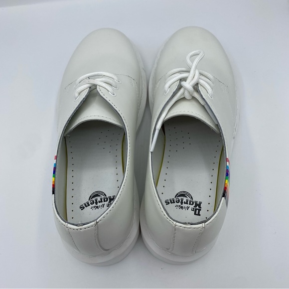 Dr. Martens 1461 White Smooth Leather Oxford Shoes Men's 6 Women's 7 like new - Picture 8 of 9
